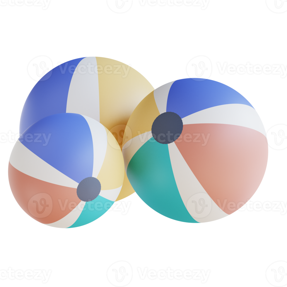 3d ilustración voleibol de playa png