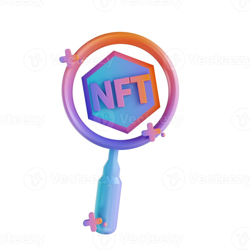 3D illustration search NFT png