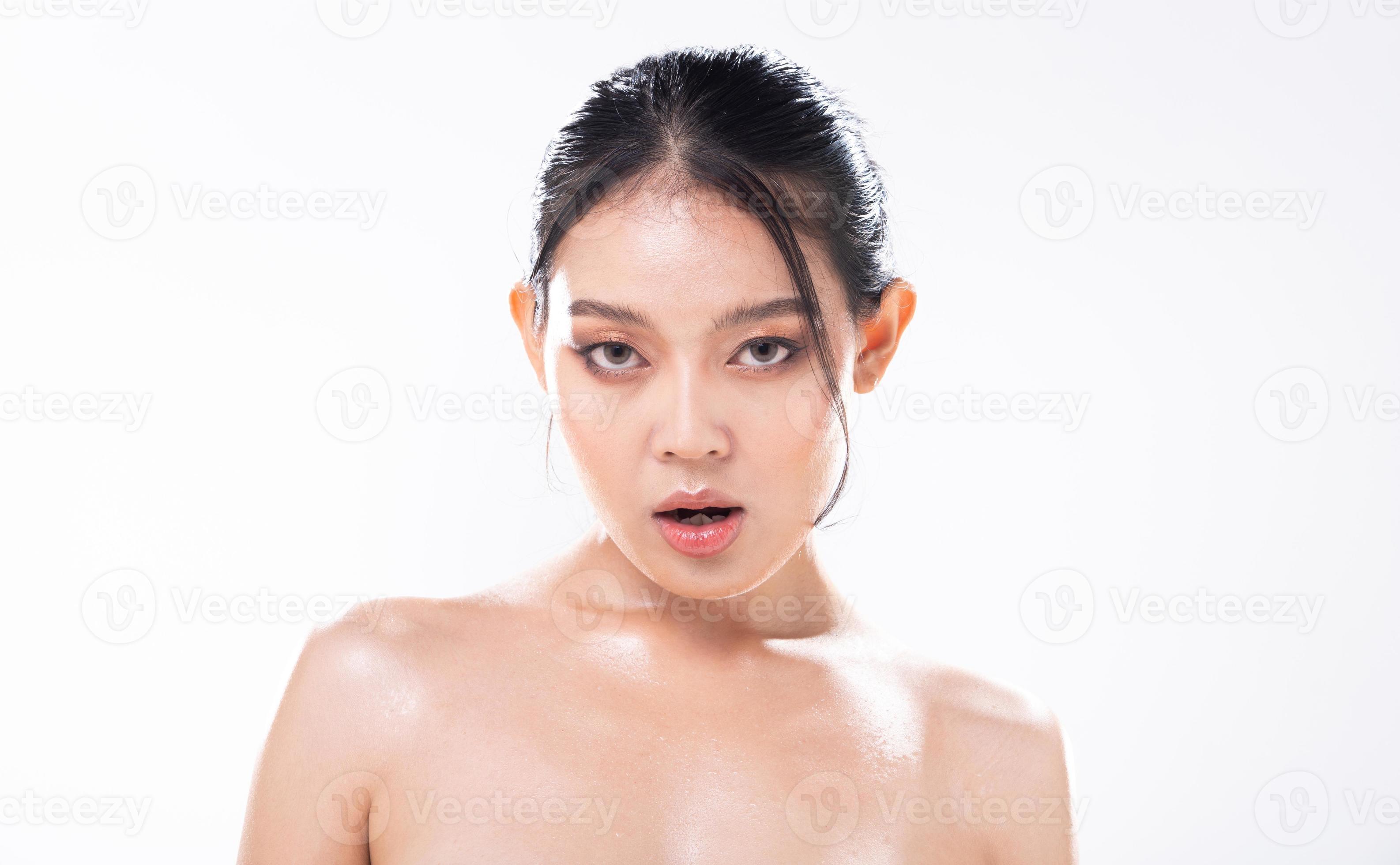 Half Body young adult Asian Woman, look