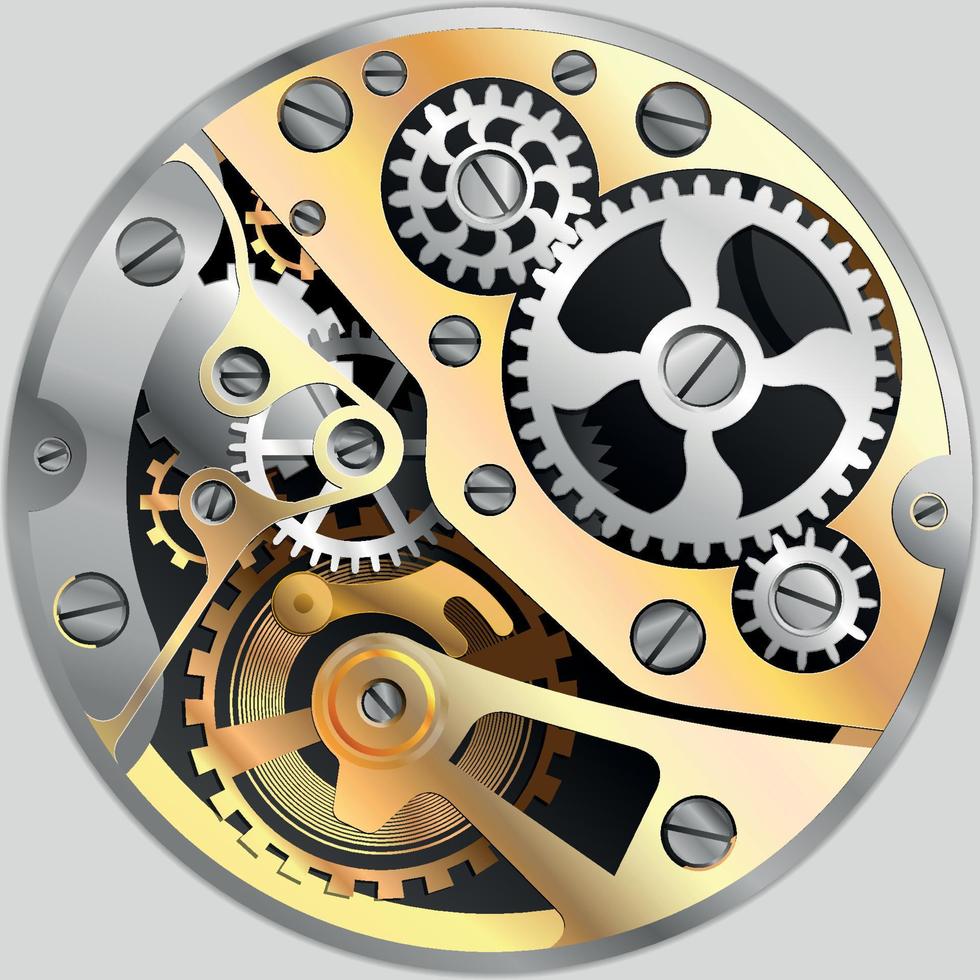 dibujo de un mecanismo interno de un reloj mecanico. imagen vectorial 11004033 Vector en Vecteezy
