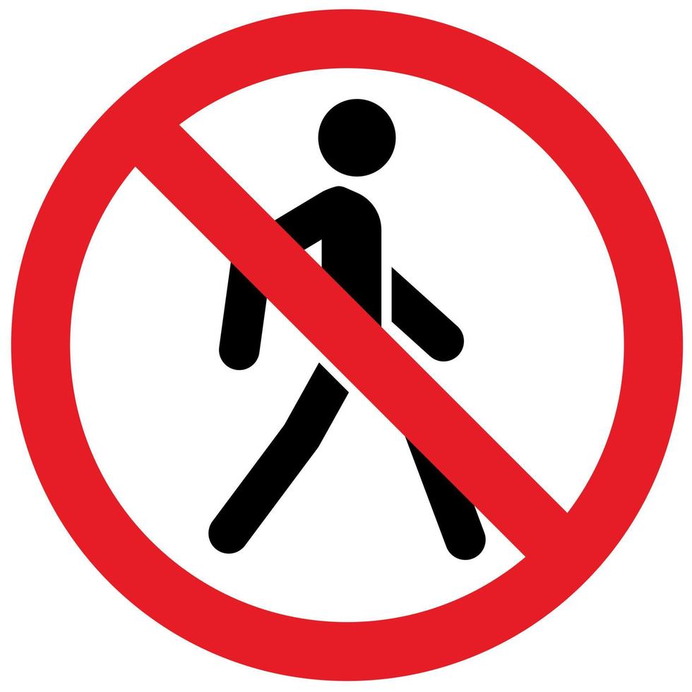 No Entry sign in red circle vector