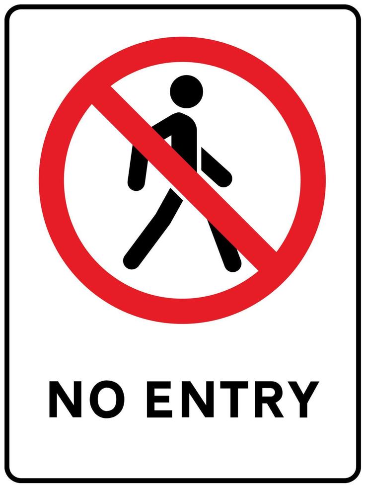 No entry stop sign vector