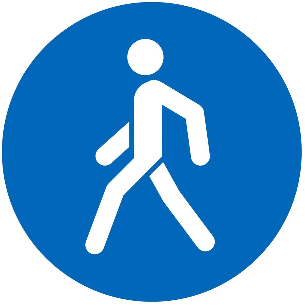 Pedestrian crossing road sign template vector