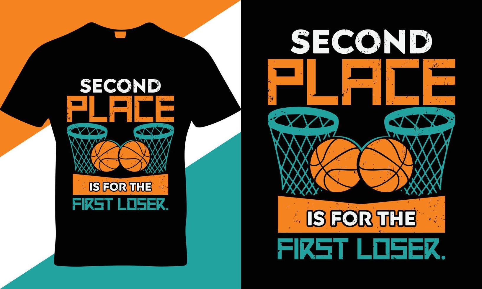 Basketball sort quotes t-shirt design template vector