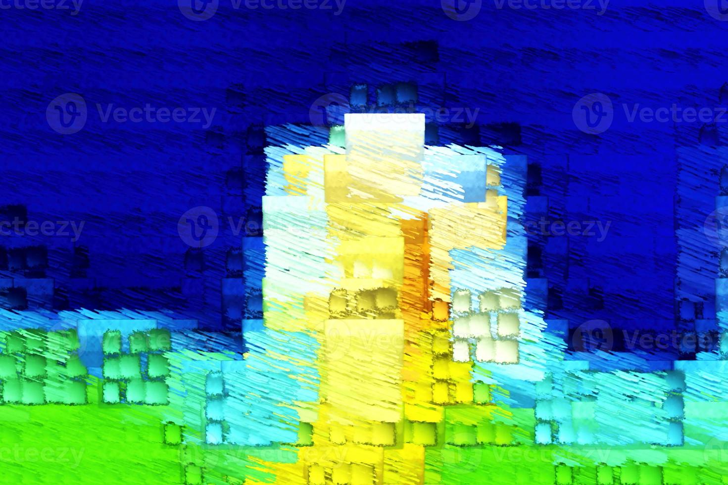 Digital Illustration Beautiful Abstract Vibrant Background photo