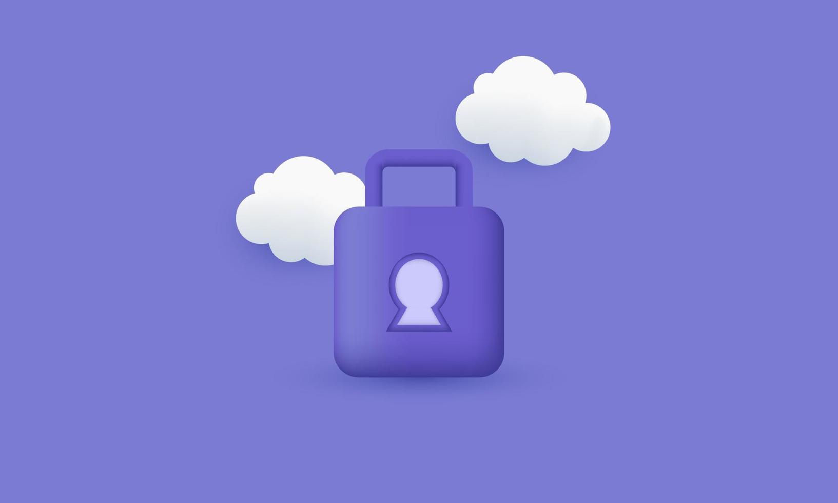 unique realistic padlock protected secure login concept 3d design isolated on vector