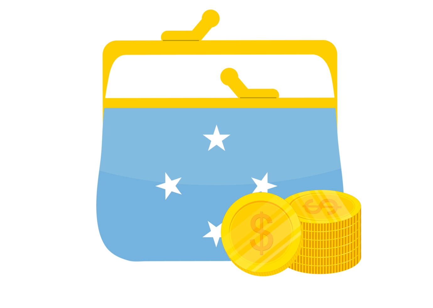 micronesia flagga hand dras, dollar hand dragen png