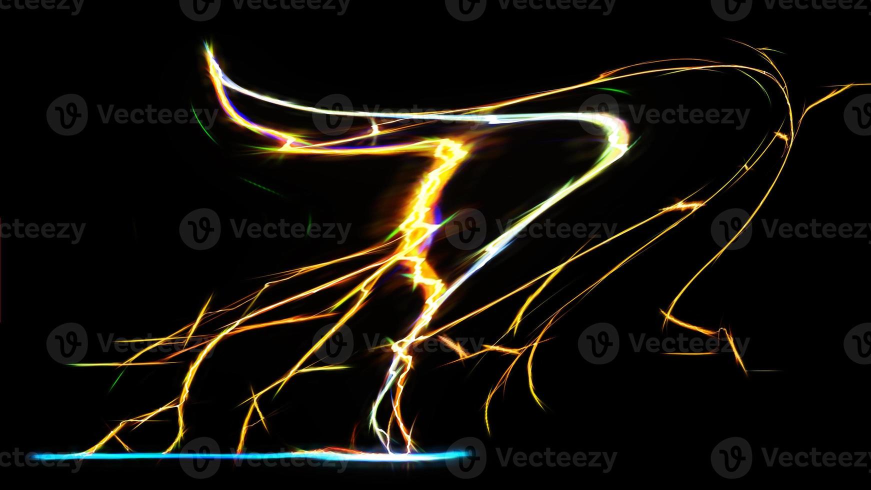 Digital Rendering Electric Lights Background photo
