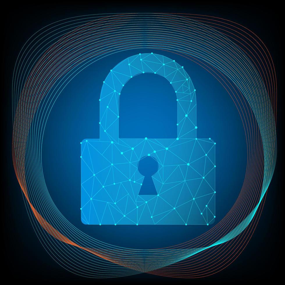 Hologram Security symbol modern future website background or cover page vector for technology and finance concept and education company
