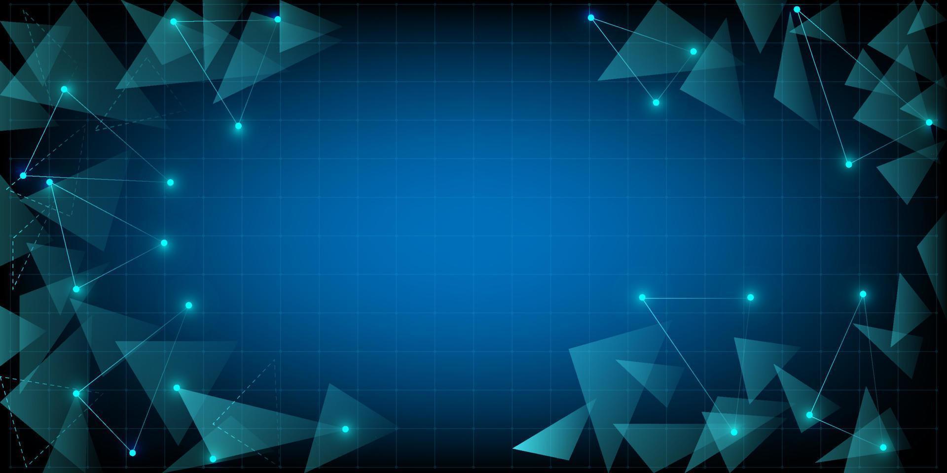 Triangular abstract with security symbol circuit board modern future