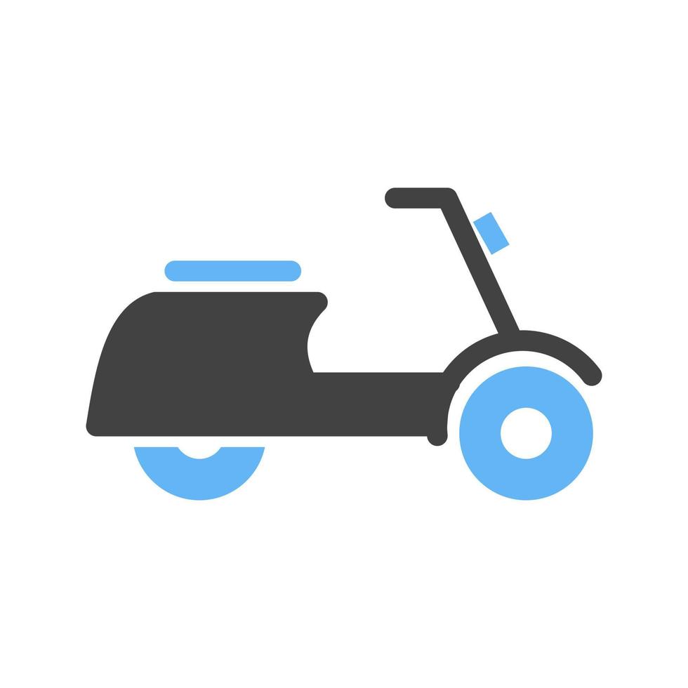 Toy Bike Glyph Blue and Black Icon vector