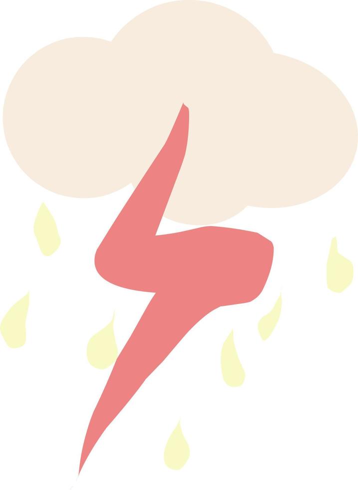 diseño de imagen ilustrativa lluvia intensa acompañada de relámpagos vector