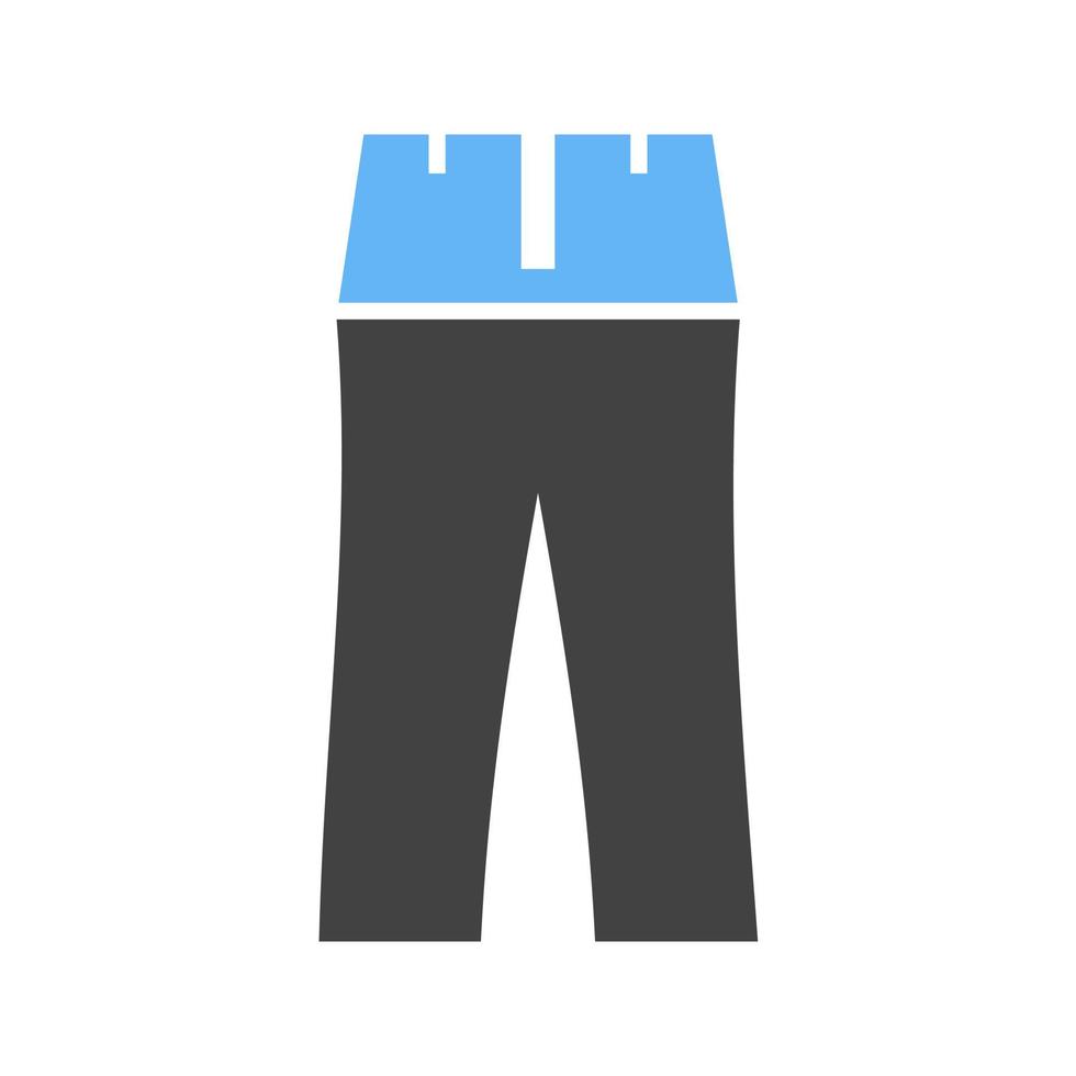 pantalones glifo icono azul y negro vector