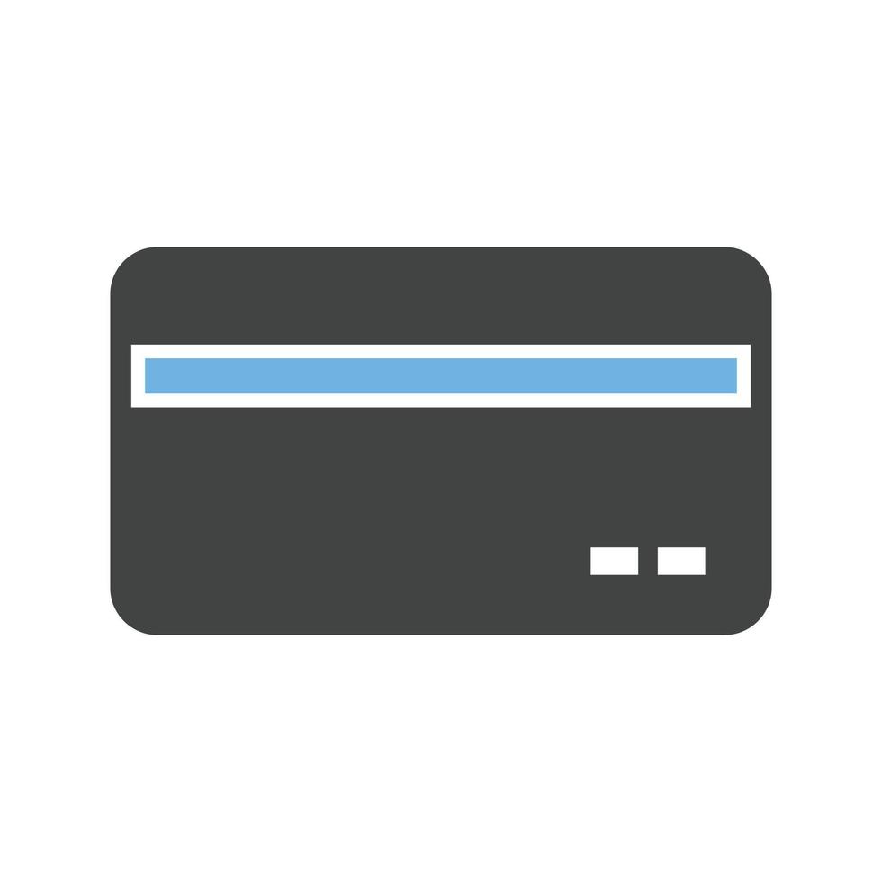 Bank Card Glyph Blue and Black Icon vector