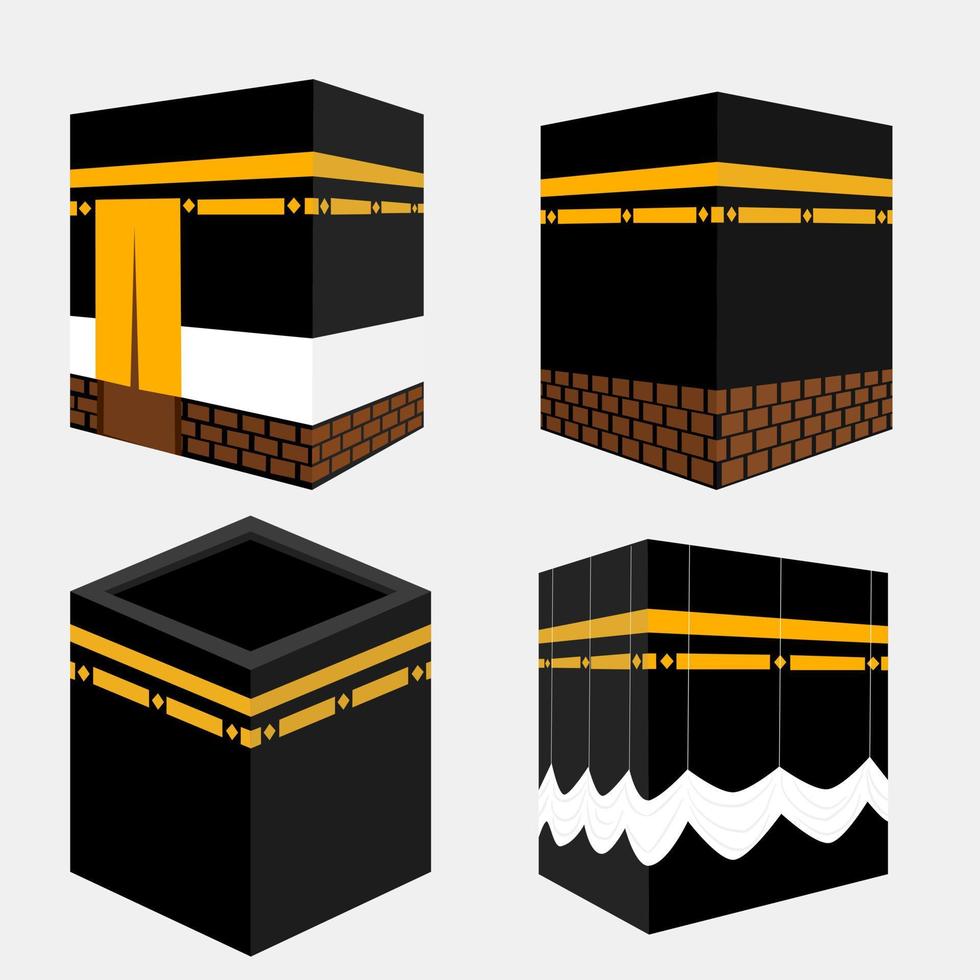 colección kaaba meca vector