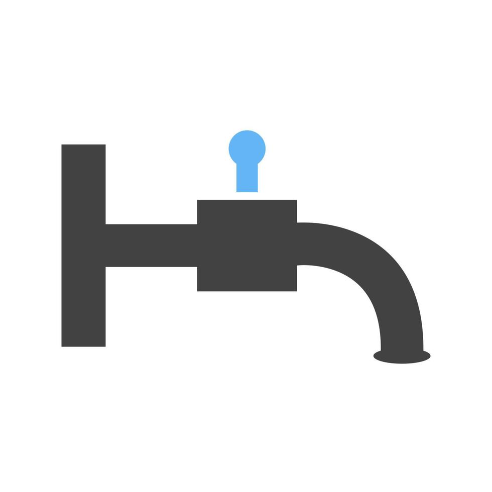 Tap Glyph Blue and Black Icon vector