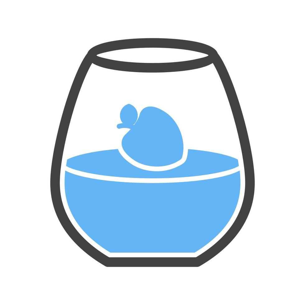 Panna Cotta Glyph Blue and Black Icon vector