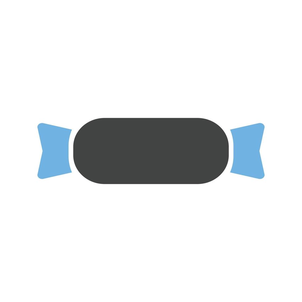 Candy Glyph Blue and Black Icon vector