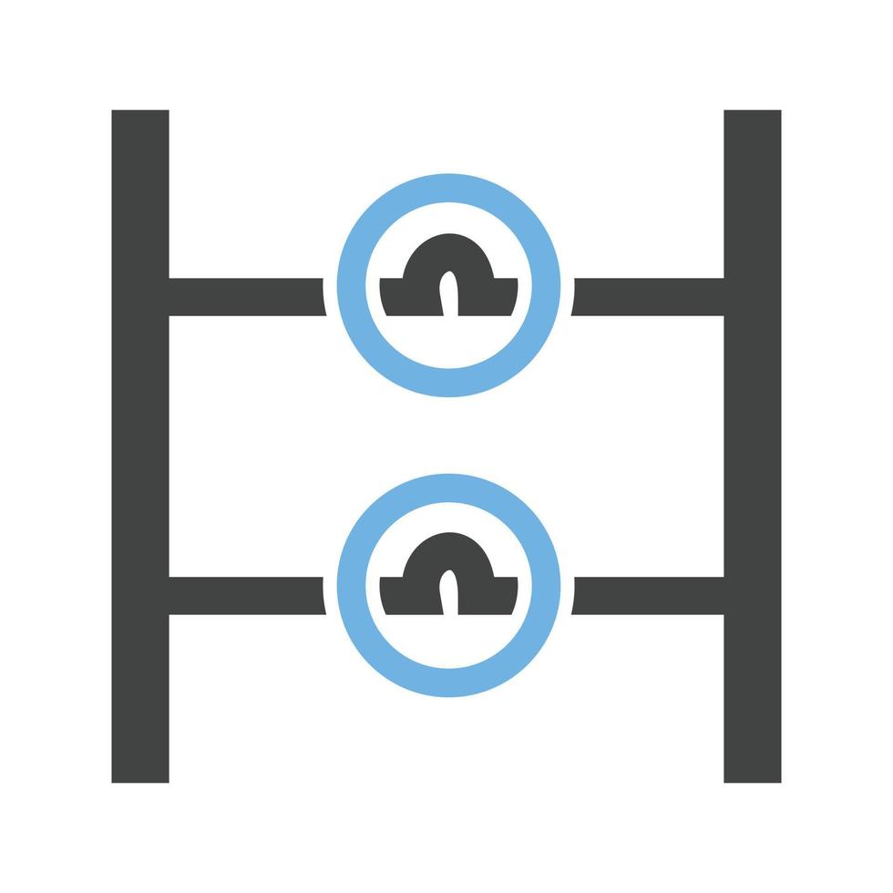 Lamps in Parallel Glyph Blue and Black Icon vector