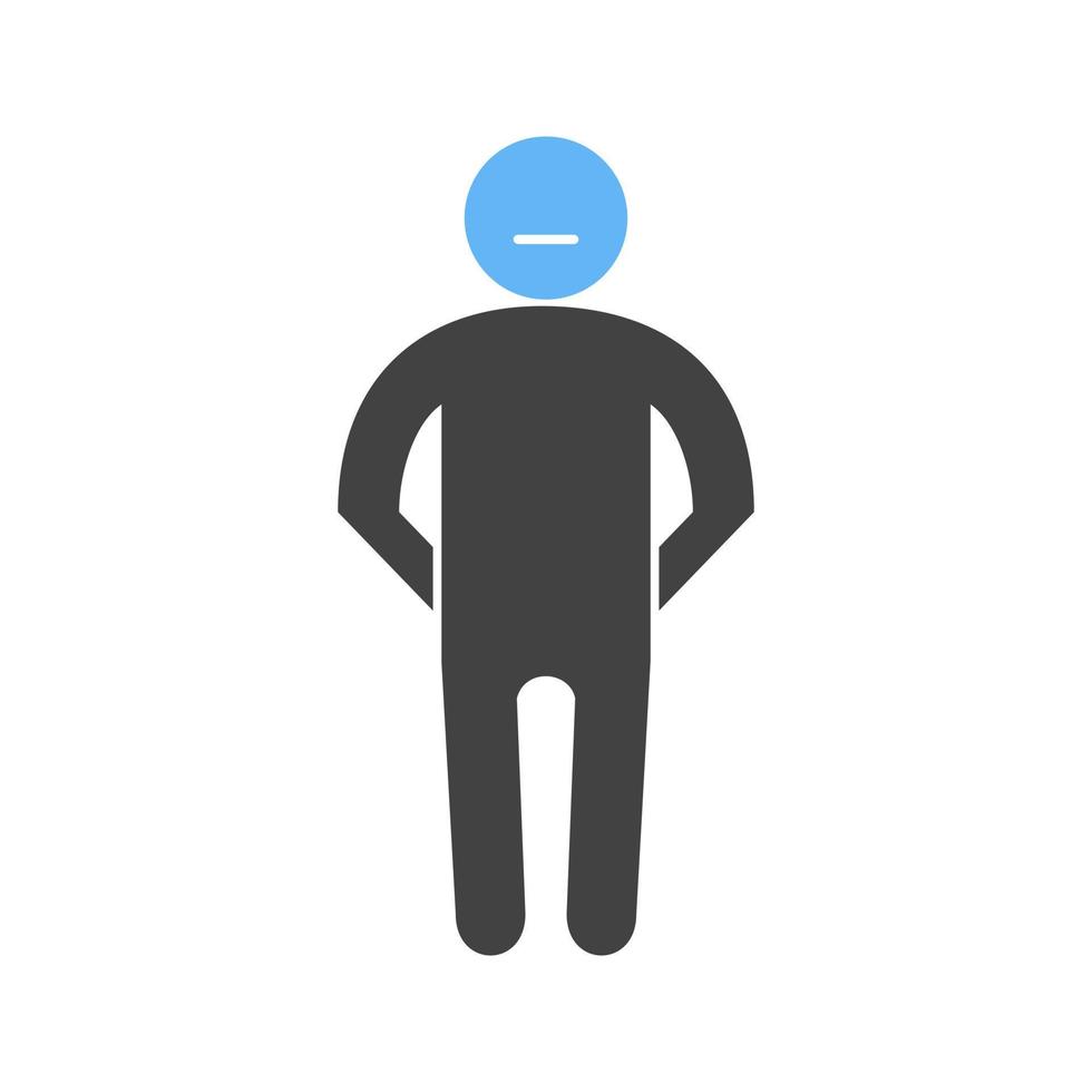 Stubborn Glyph Blue and Black Icon vector
