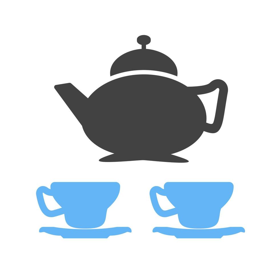 Arabic Tea Glyph Blue and Black Icon vector