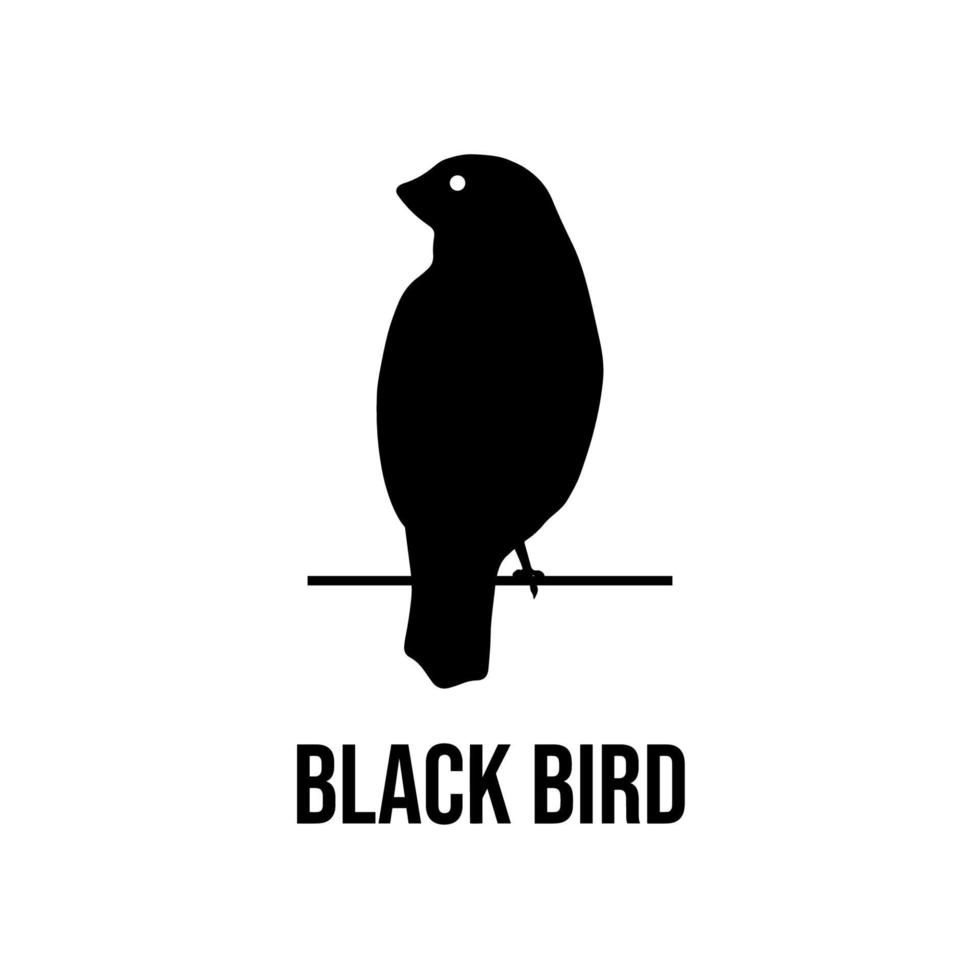 Ilustraciones de logo black bird silhouette vector