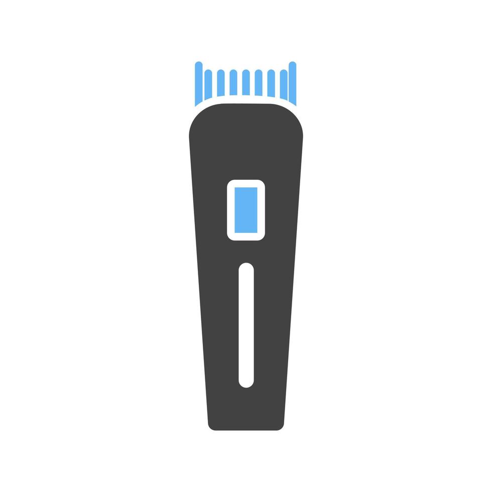 Trimmer II Glyph Blue and Black Icon vector