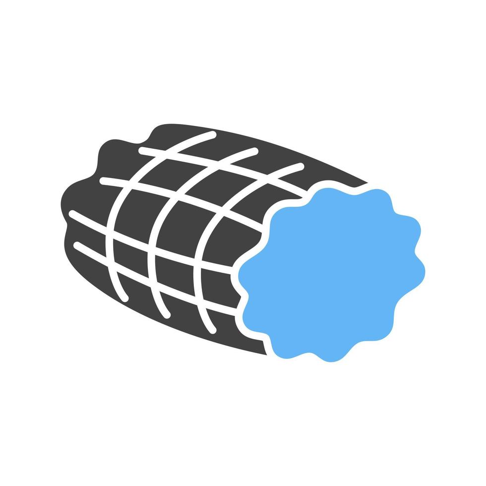 Smoked Ham Glyph Blue and Black Icon vector