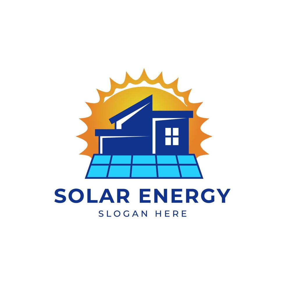 sol solar casa energía logo diseño clipart. adecuado para negocios de tecnología solar vector