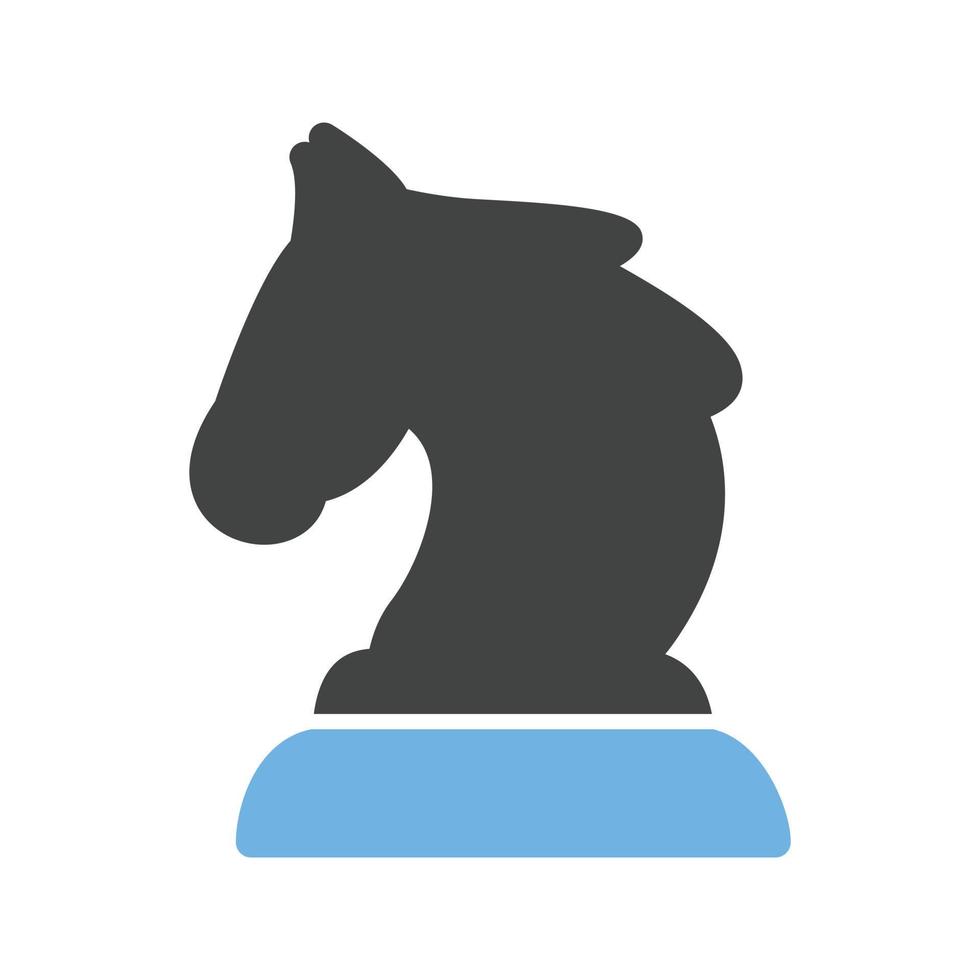 unicornio glifo icono azul y negro vector