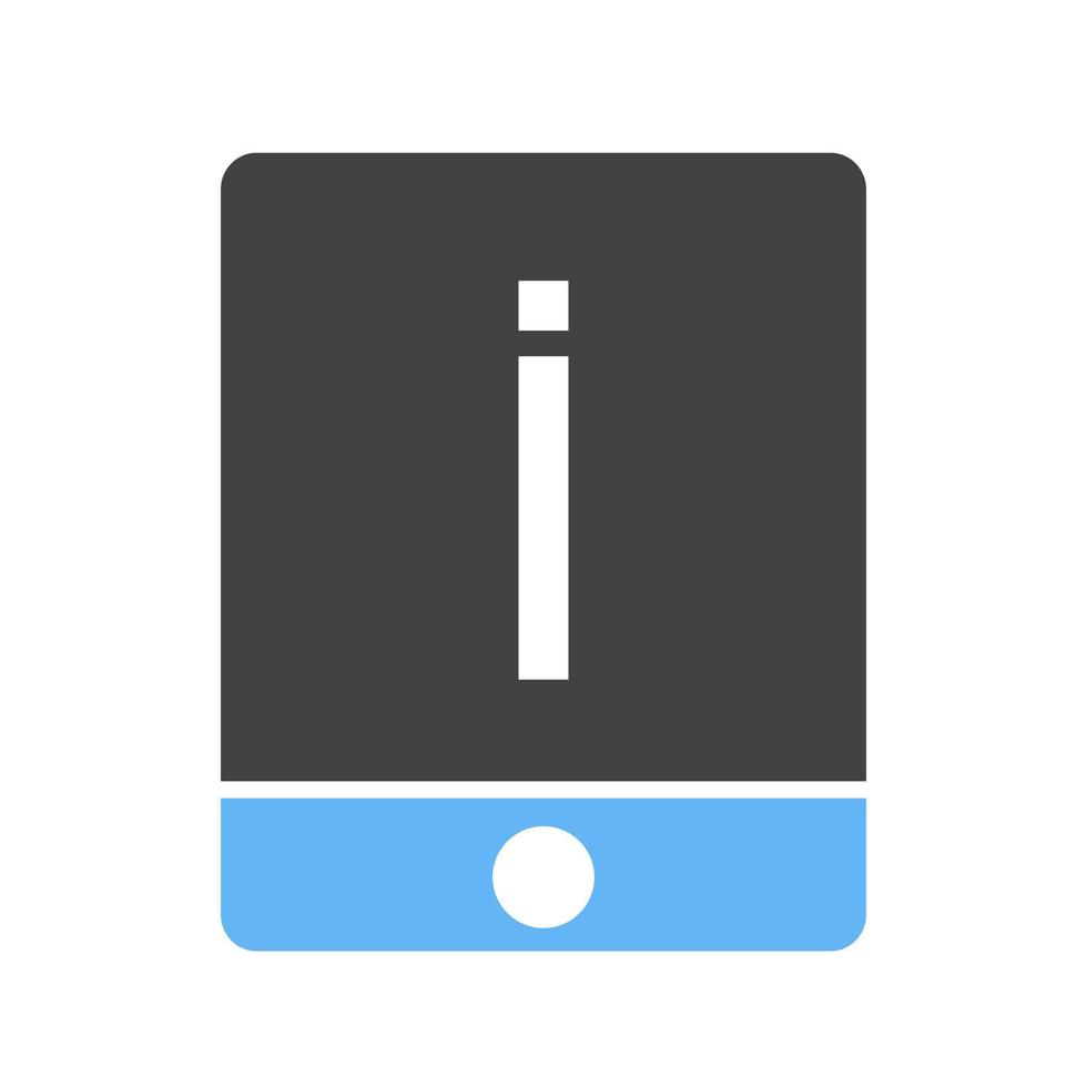 perm información del dispositivo glifo icono azul y negro vector