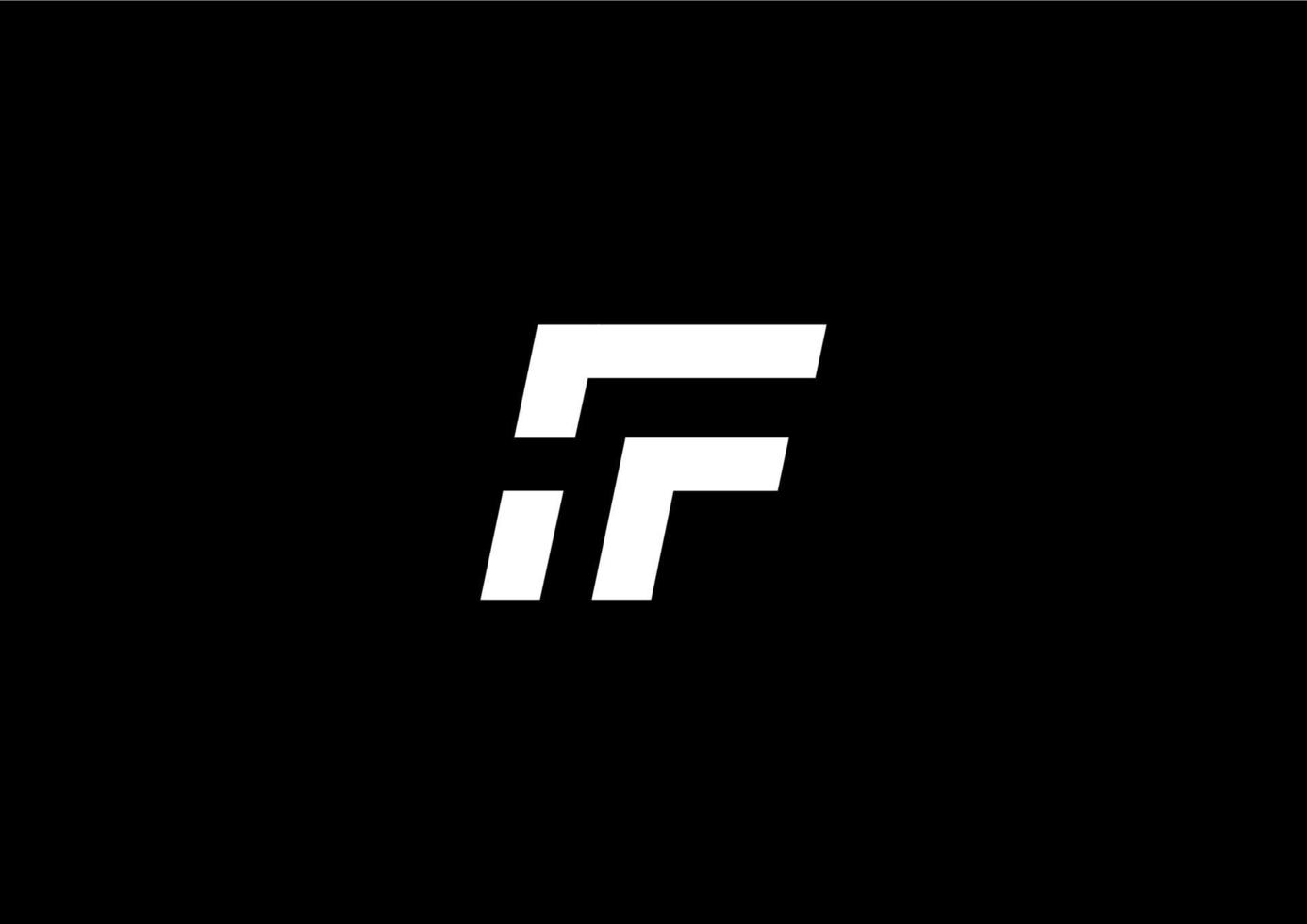 Letter F and arrow logo icon with a simple flat concept vector