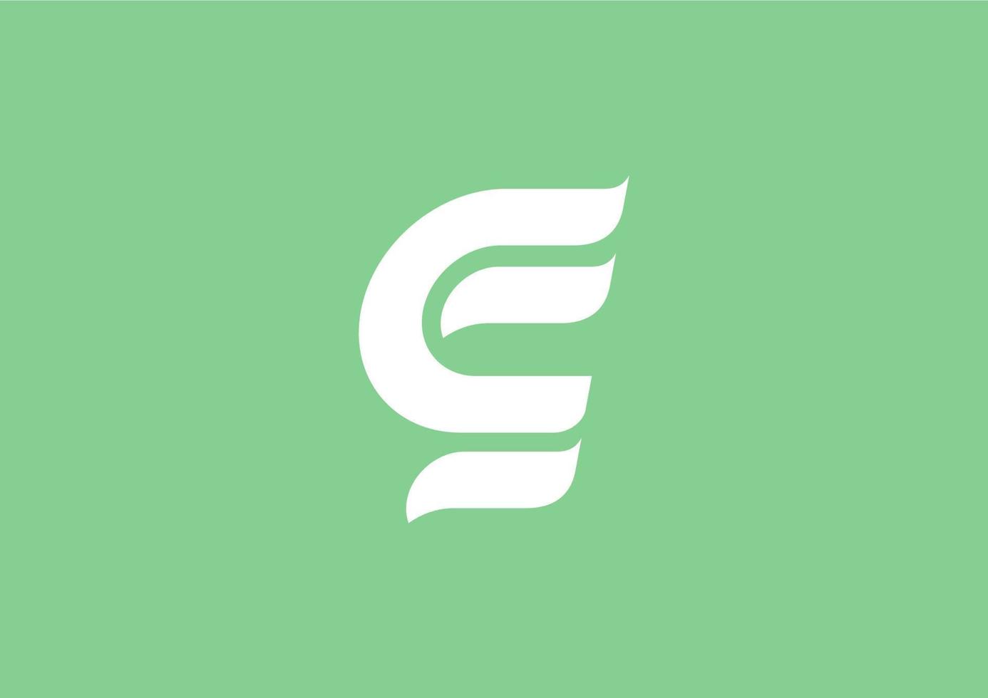Letter E C G logo icon with a simple flat concept vector