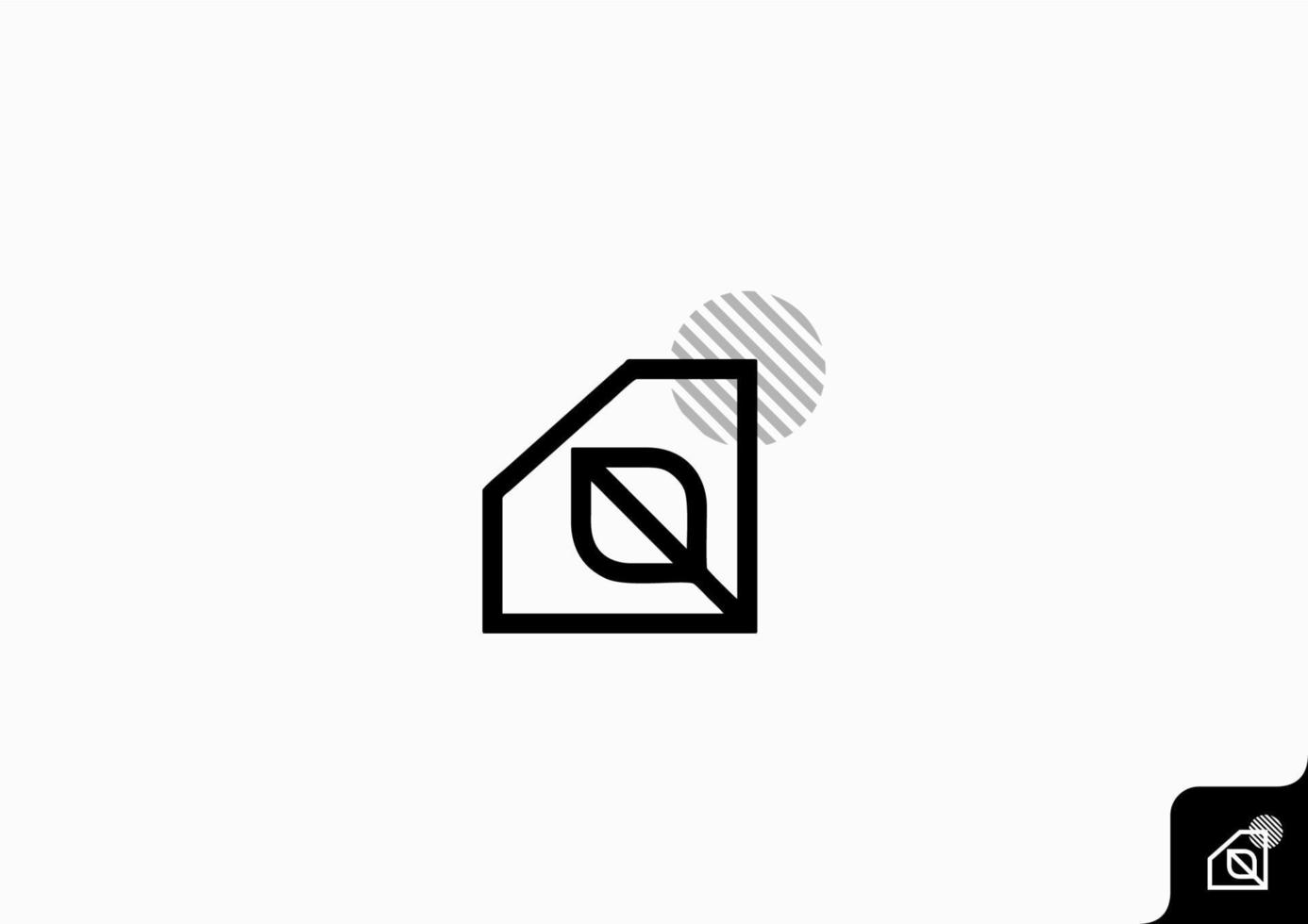 residential architecture interior logo design flat minimalist concept vector