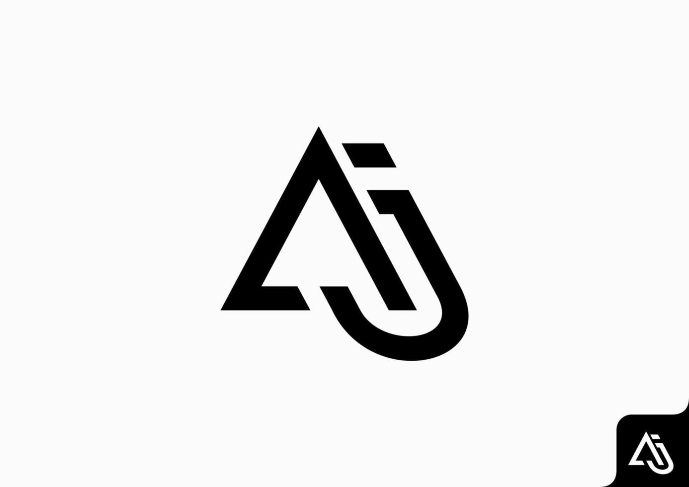 elemento de plantilla de diseño de icono de logotipo de letra aj ja vector