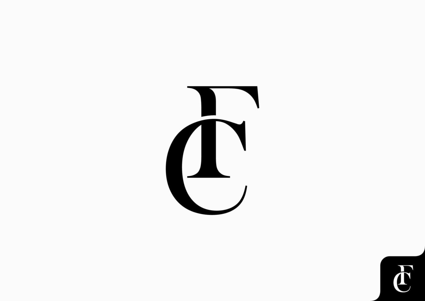 letter FC logo design flat minimalist concept vector