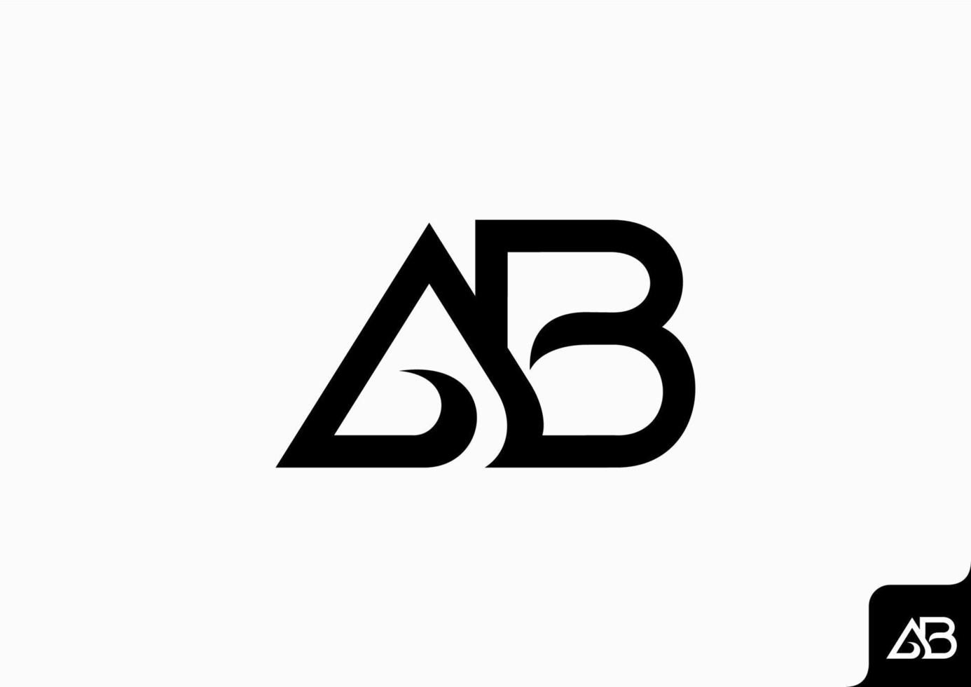 elemento de plantilla de diseño de icono de logotipo de letra ab vector