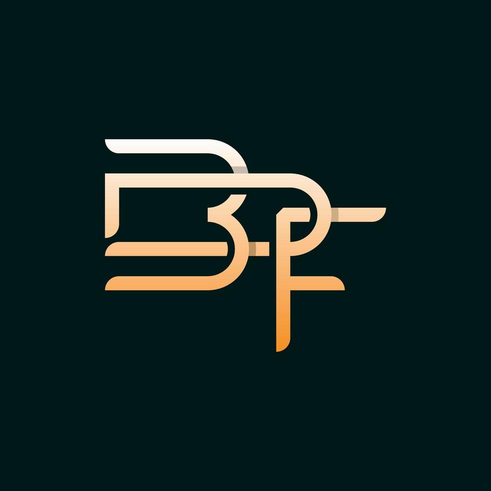 Letter BDF Monogram Modern Logo vector