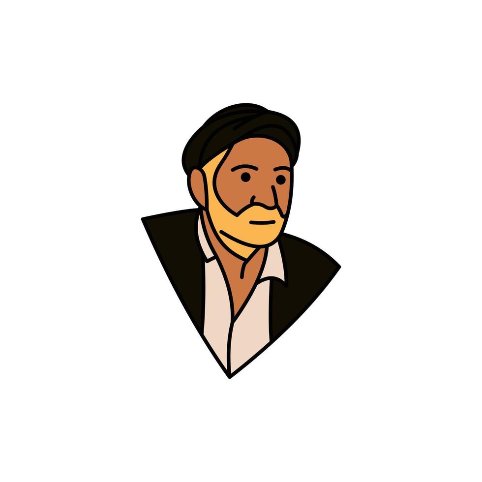 Old Man Illustration Creative Design vector