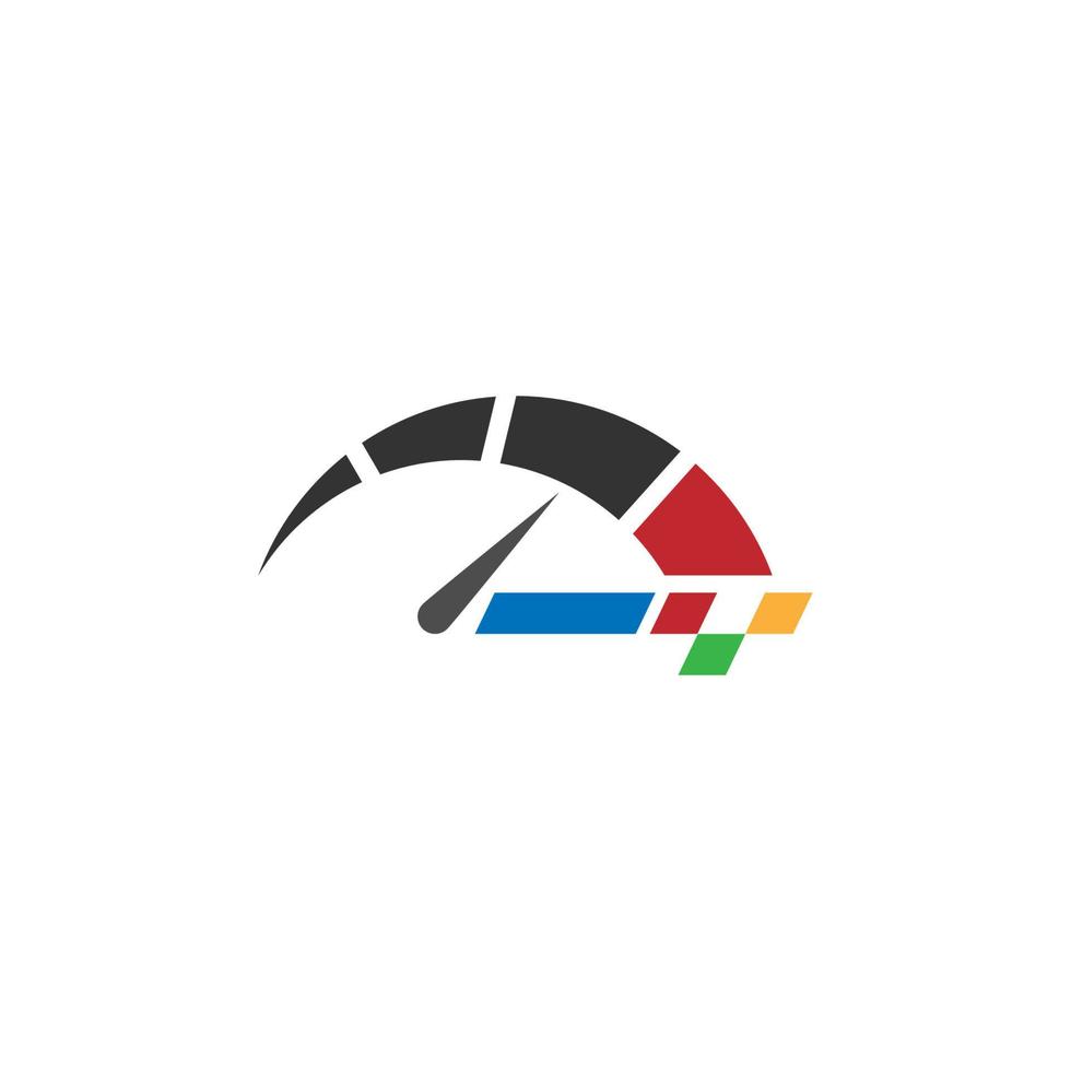 logotipo del icono del velocímetro automotriz vector