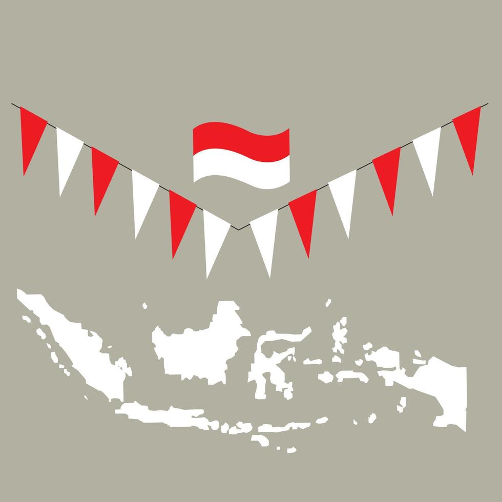 77 años del día de la independencia república de indonesia. dirgahayu indonesia. vector