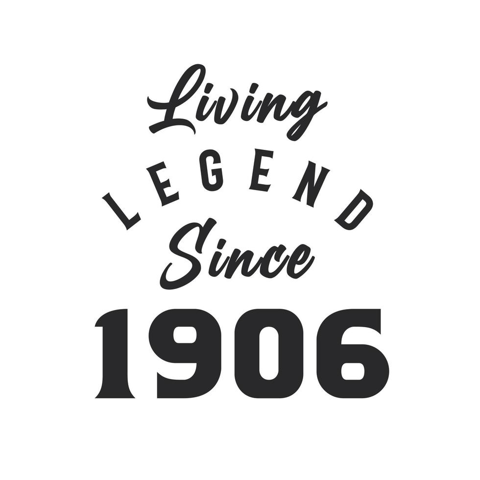 Living Legend since 1906, Legend born in 1906 vector