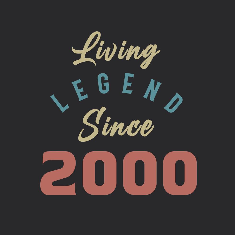 Living Legend since 2000, Born in 2000 vintage design vector