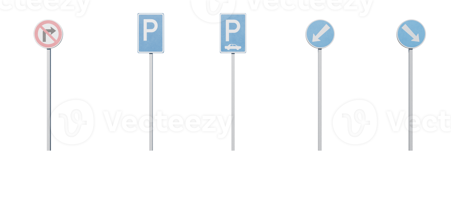 Traffic sign with transparent background png