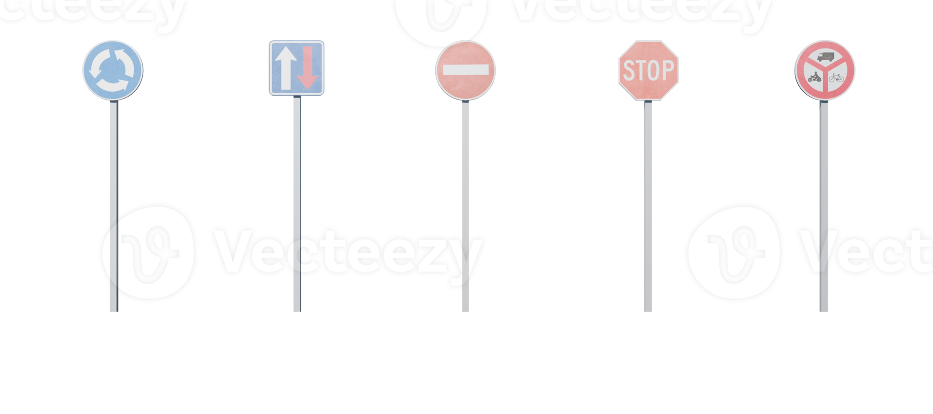 Traffic sign with transparent background png