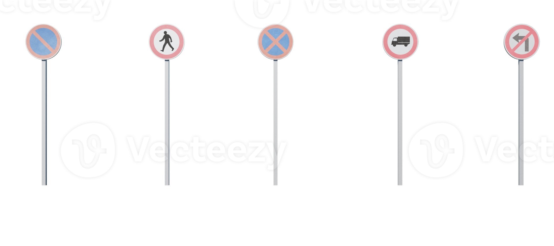 Traffic sign with transparent background png