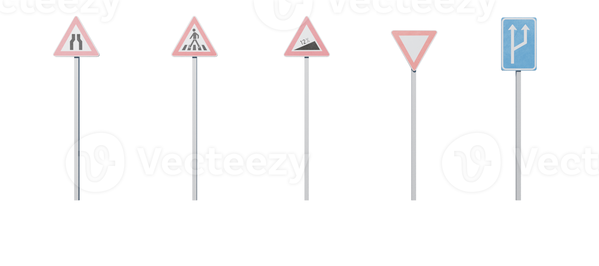 Traffic sign with transparent background png