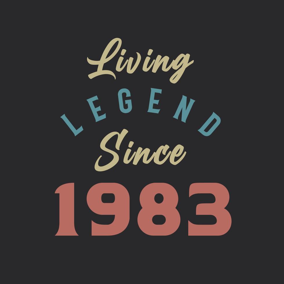 Living Legend since 1983, Born in 1983 vintage design vector