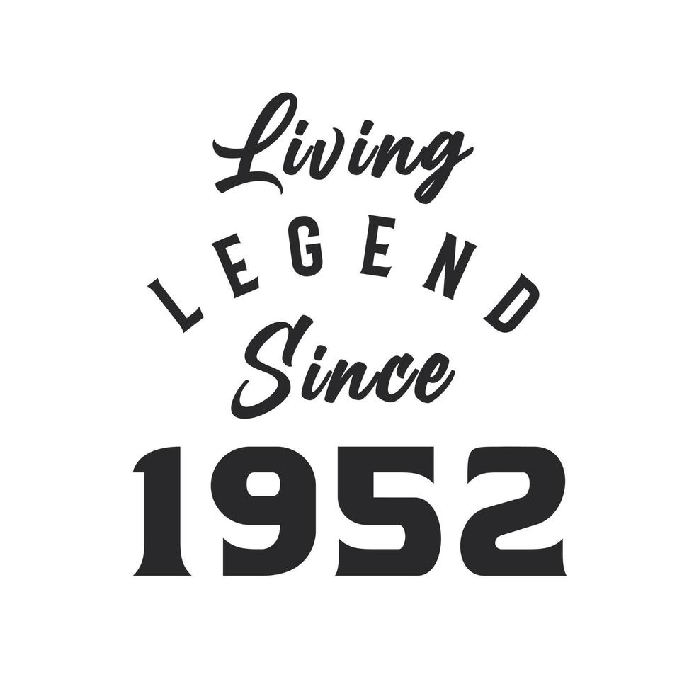 Living Legend since 1952, Legend born in 1952 vector