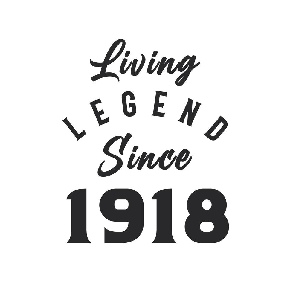 Living Legend since 1918, Legend born in 1918 vector
